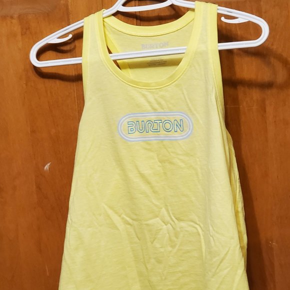 Burton retro yellow relaxed fit racer back tank top size XS - Picture 2 of 5